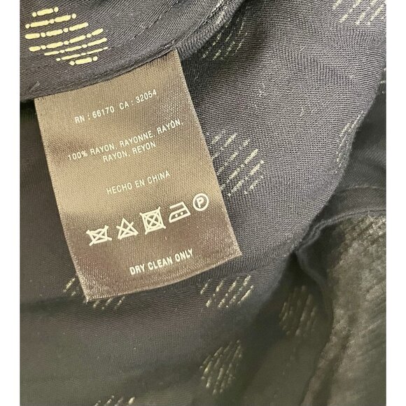 CARTONNIER ANTHROPOLOGIE Women's Navy Circle Print Wide Leg Dress Pants Size 4 - Picture 4 of 6